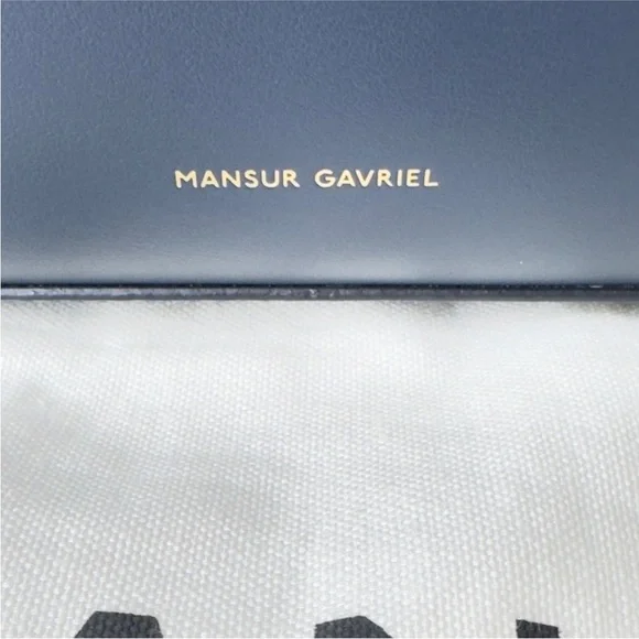 Mansur Gavriel Navy Satchel Bag - Picture 9 of 14